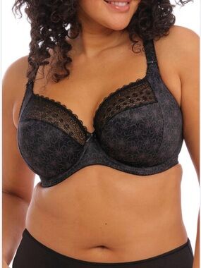 Elomi Black Lace Full Coverage Underwire Bra